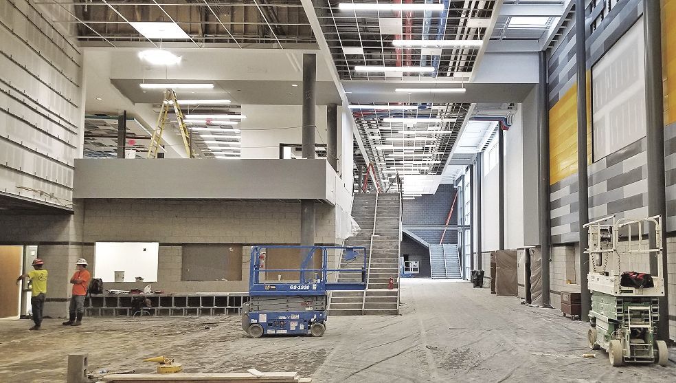 Main entrance to new school